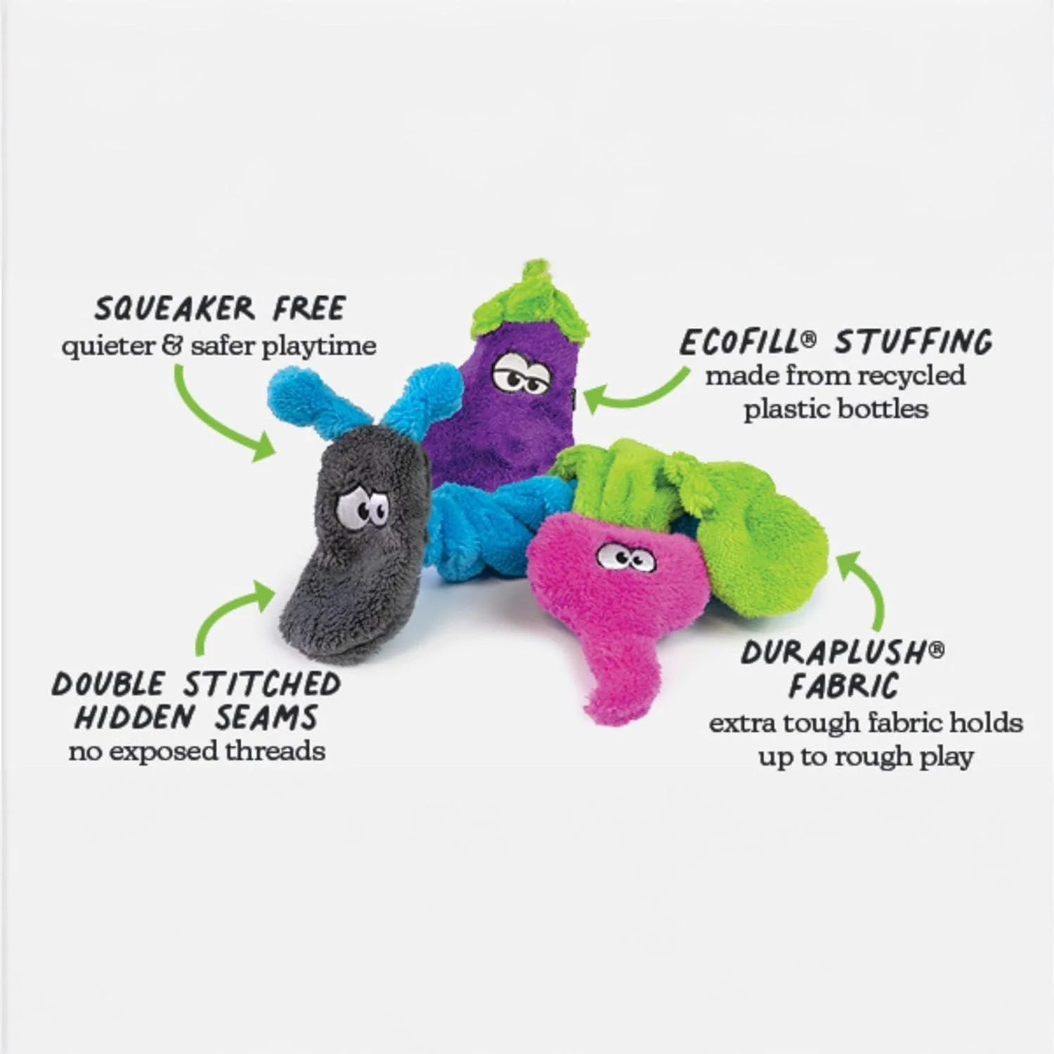 DuraPlush Multi-Colored Flyer Plush Dog Toy, Large - Image 4