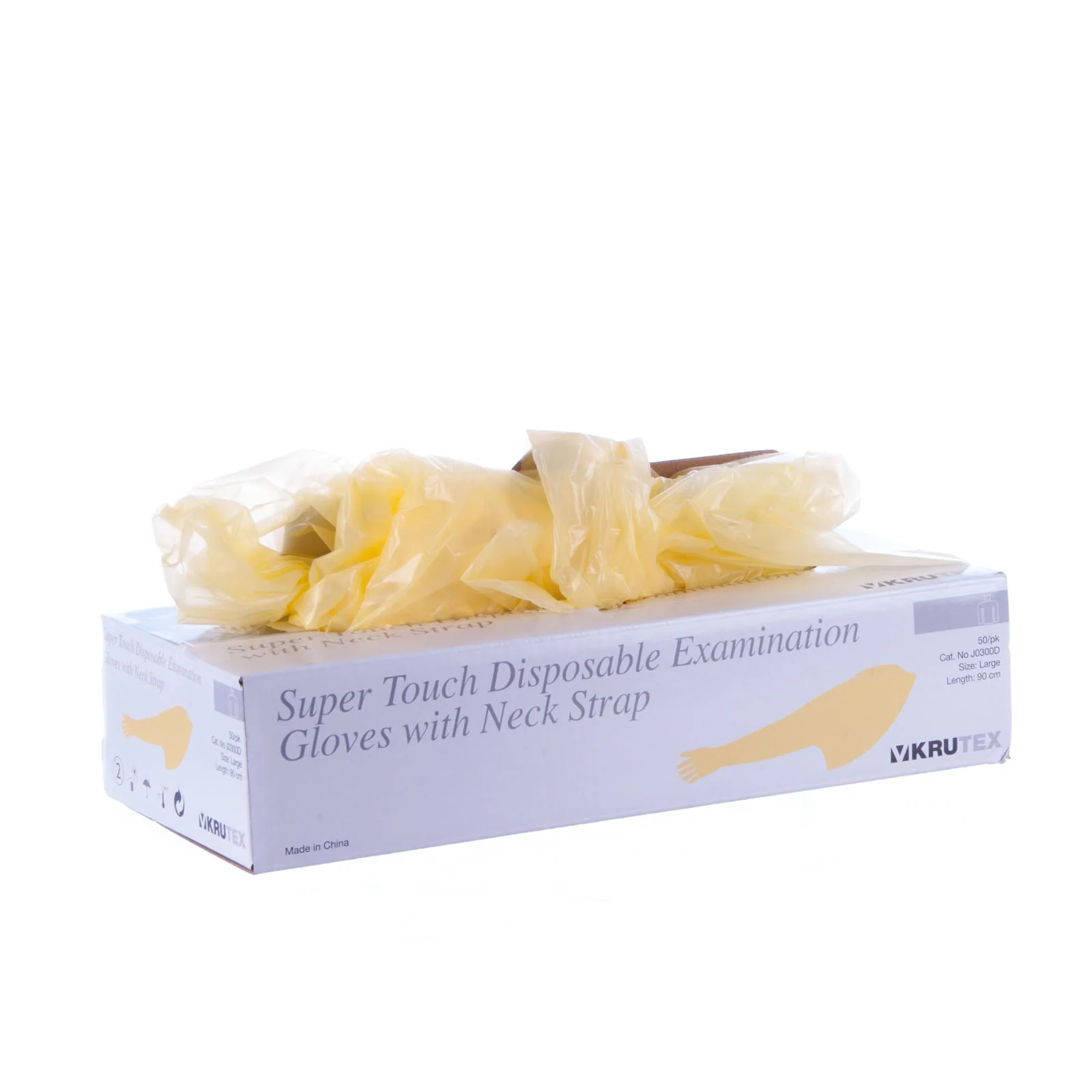 Disposable Whole Arm Veterinary Examination Gloves with Neck Strap, 50 Pack - Image 2