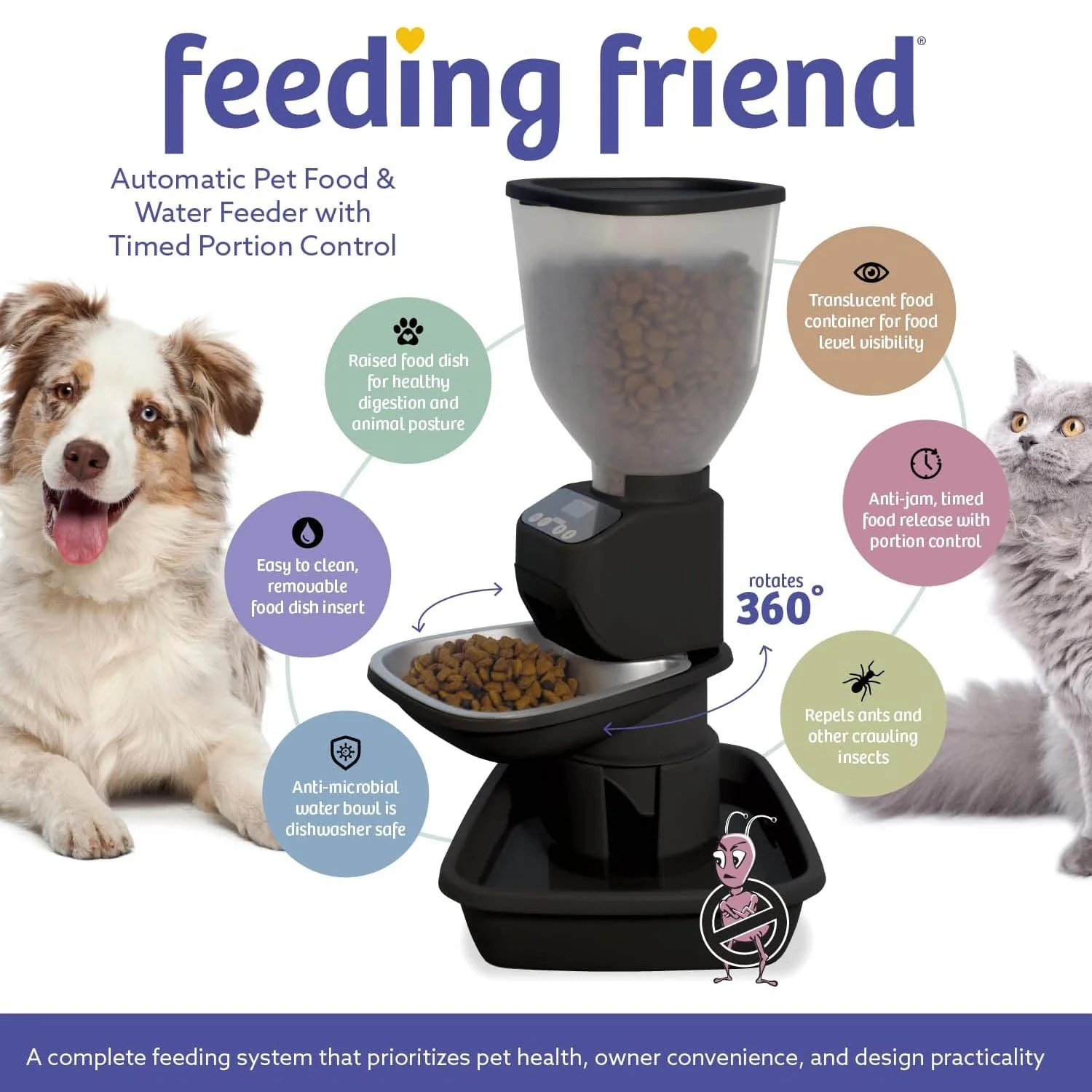 Feeding Friend Automatic Pet Feeder – Timed Portion Control Food & Water Dispenser for Cats and Dogs - Image 16