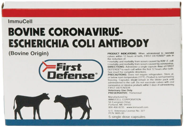 First Defense Capsules for Scours in Calves, Box of 5 (5 Single Doses) - Image 4