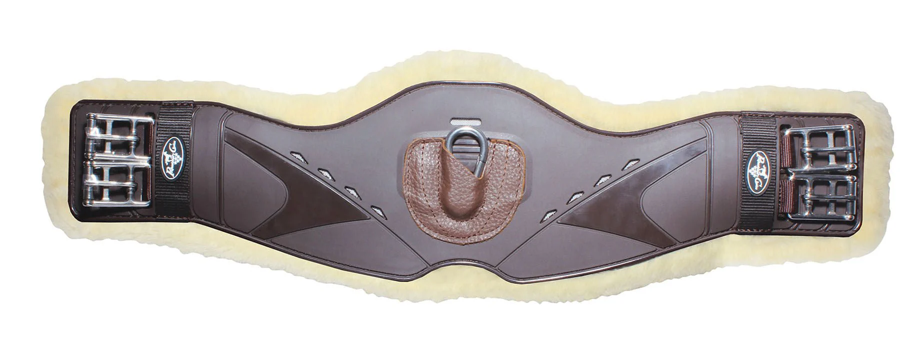 Professional's Choice Fleece Contoured Monoflap Girth, Brown - Image 5