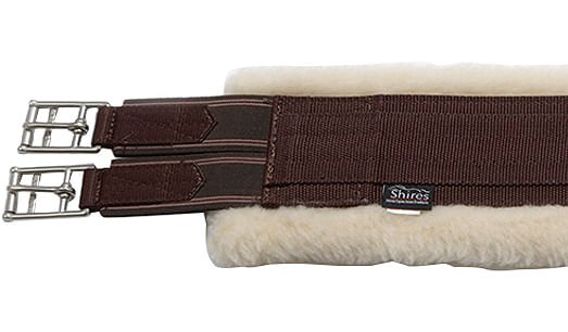 Arma Nylon Fleece Lined Girth for Horses, Brown - Image 4