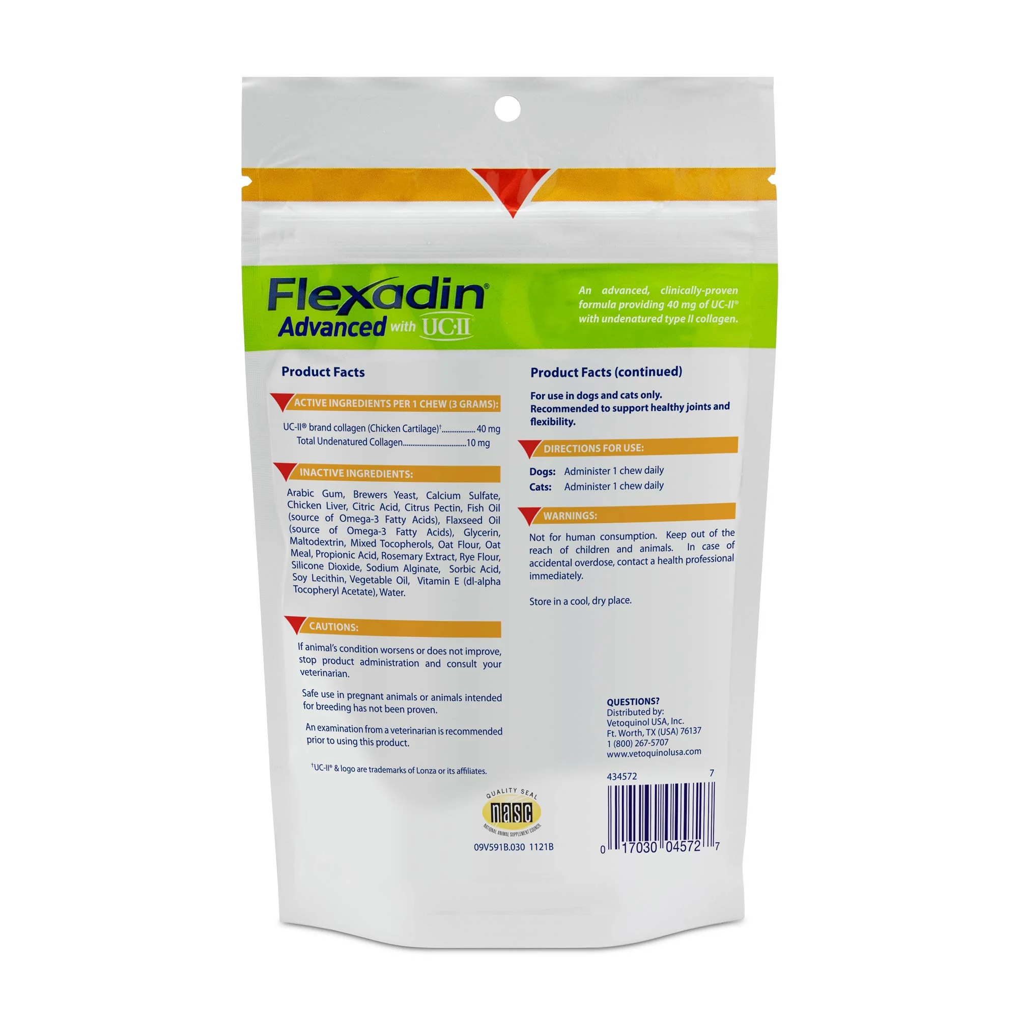 Flexadin Advanced Chews with UC-II Joint Supplement for Dogs & Cats - Image 4