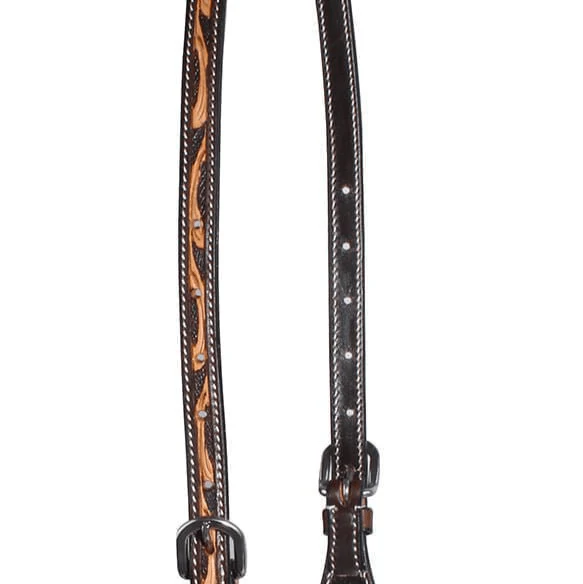 Professional's Choice Floral One Ear Headstall, Brown - Image 3