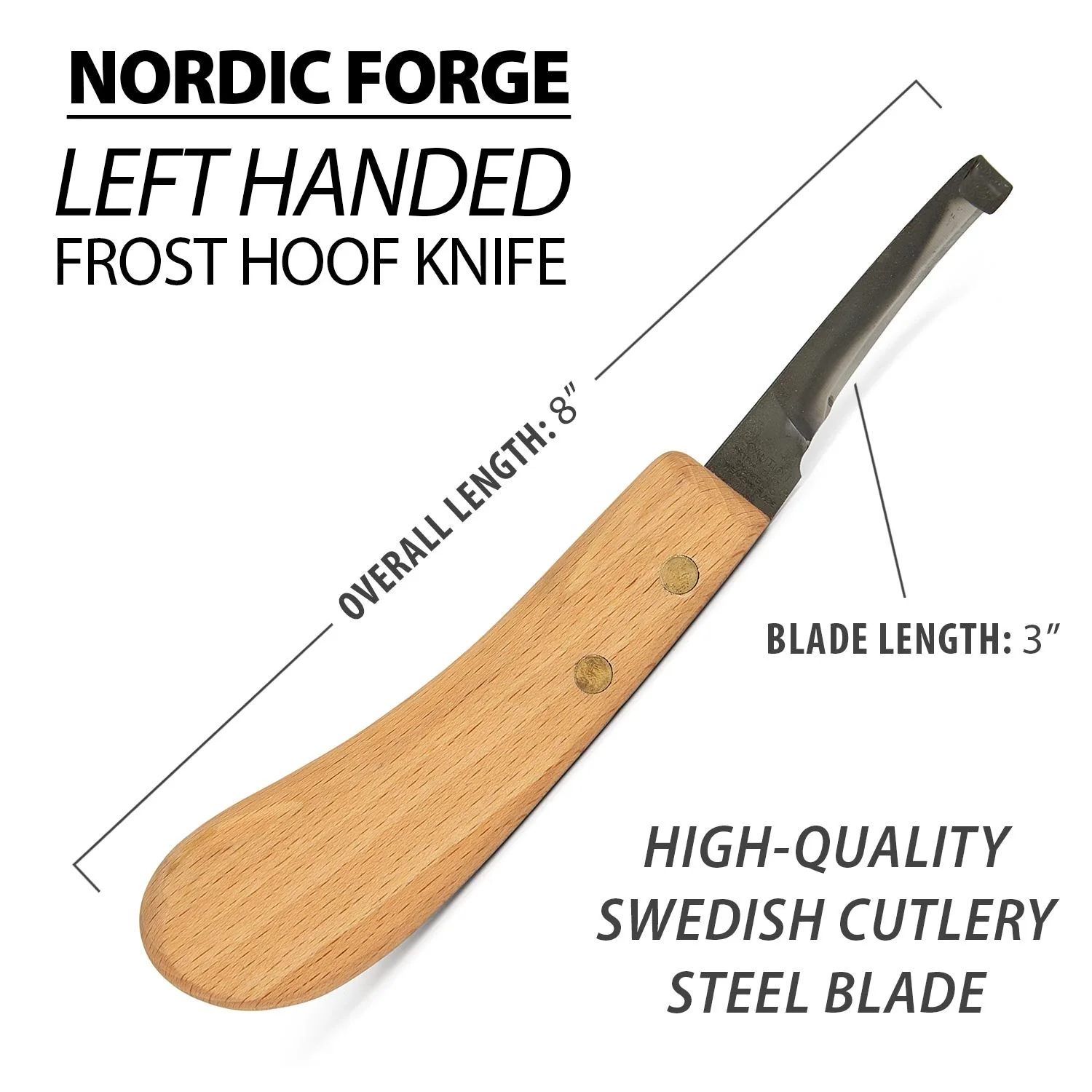 Frost Hoof Knife, Left Hand, 8"L - Image 3