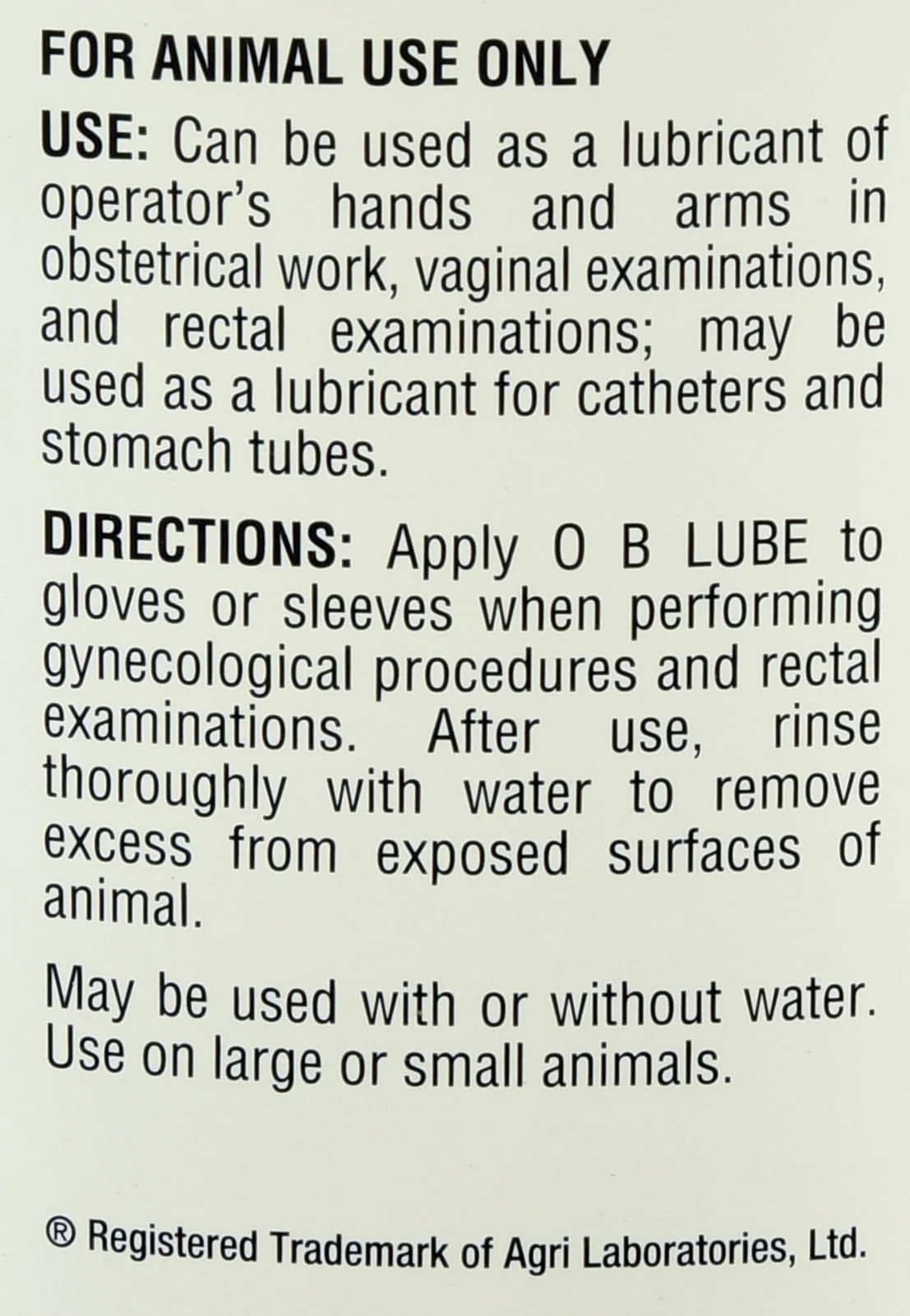 Generic OB Lubricant, Gallon – Non-Irritating Veterinary & Obstetrical Lube - Image 2