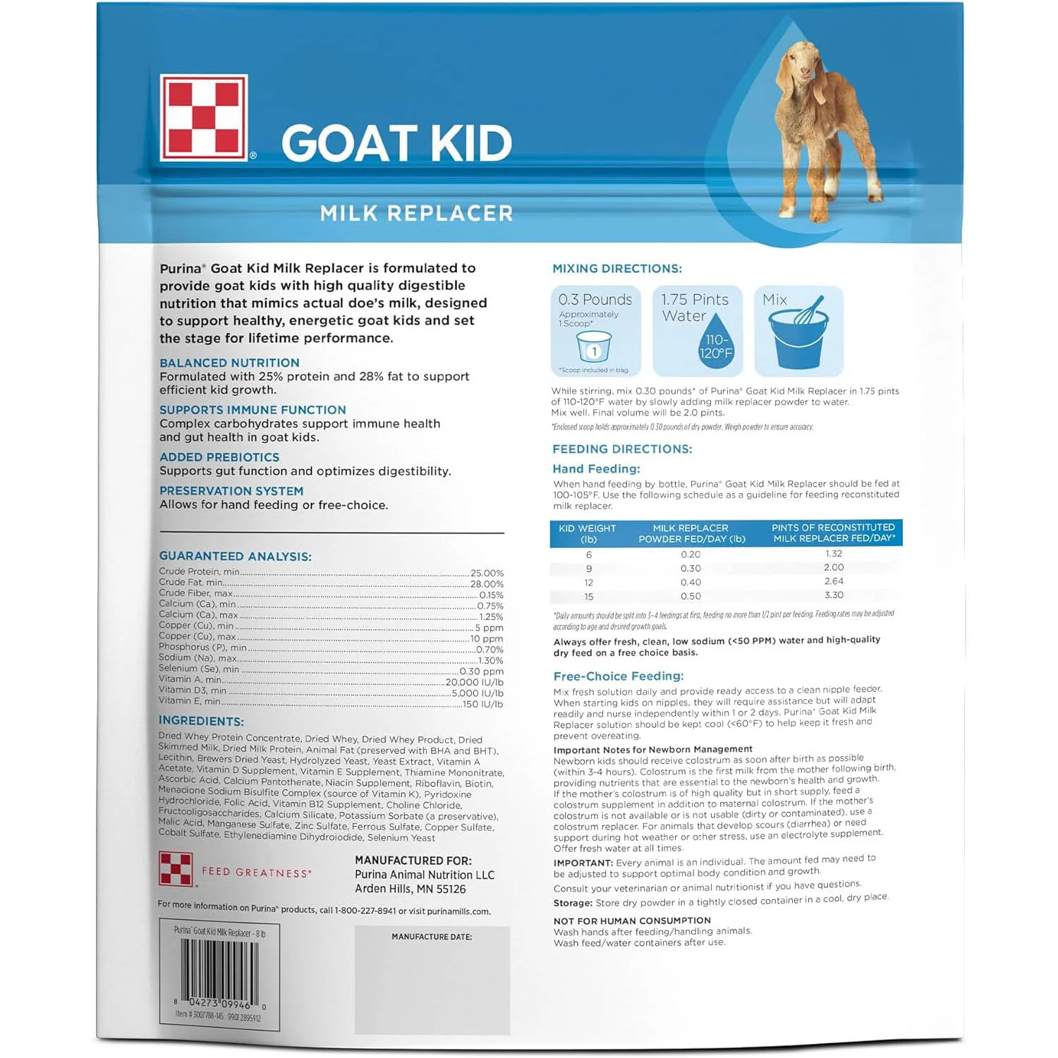 Goat Kid Milk Replacer, 8 lbs - Image 2