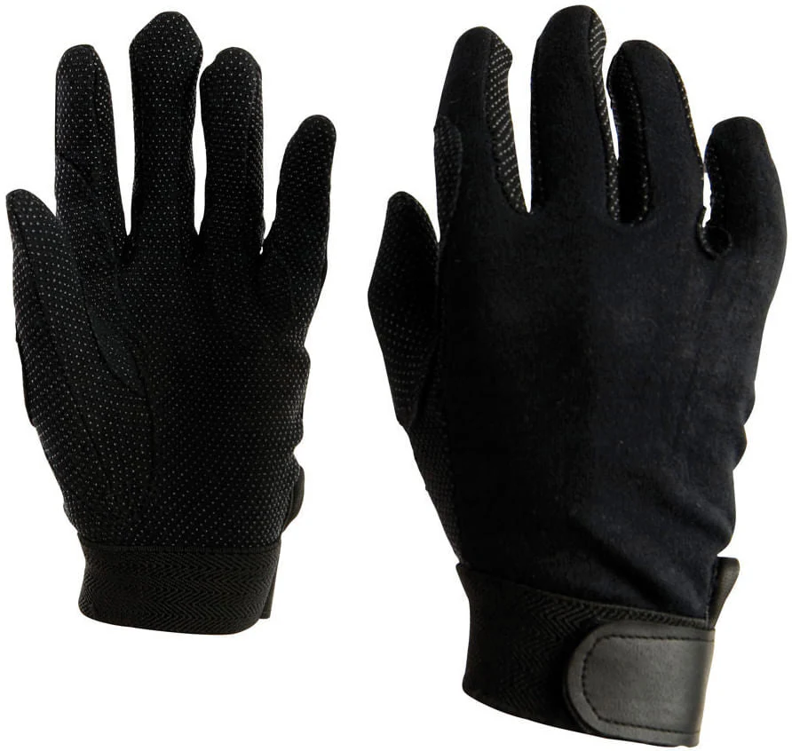 Weatherbeeta Good Hands Track Riding Gloves, Black, Pair - Image 8