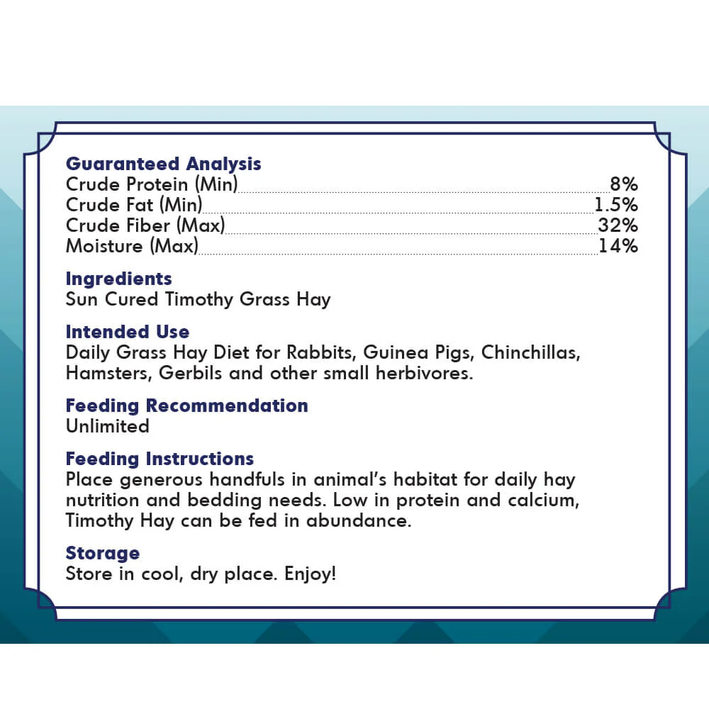 Grandpa’s Best Timothy Hay Loose or Bale – Premium High Fiber Small Pet Hay - Image 6