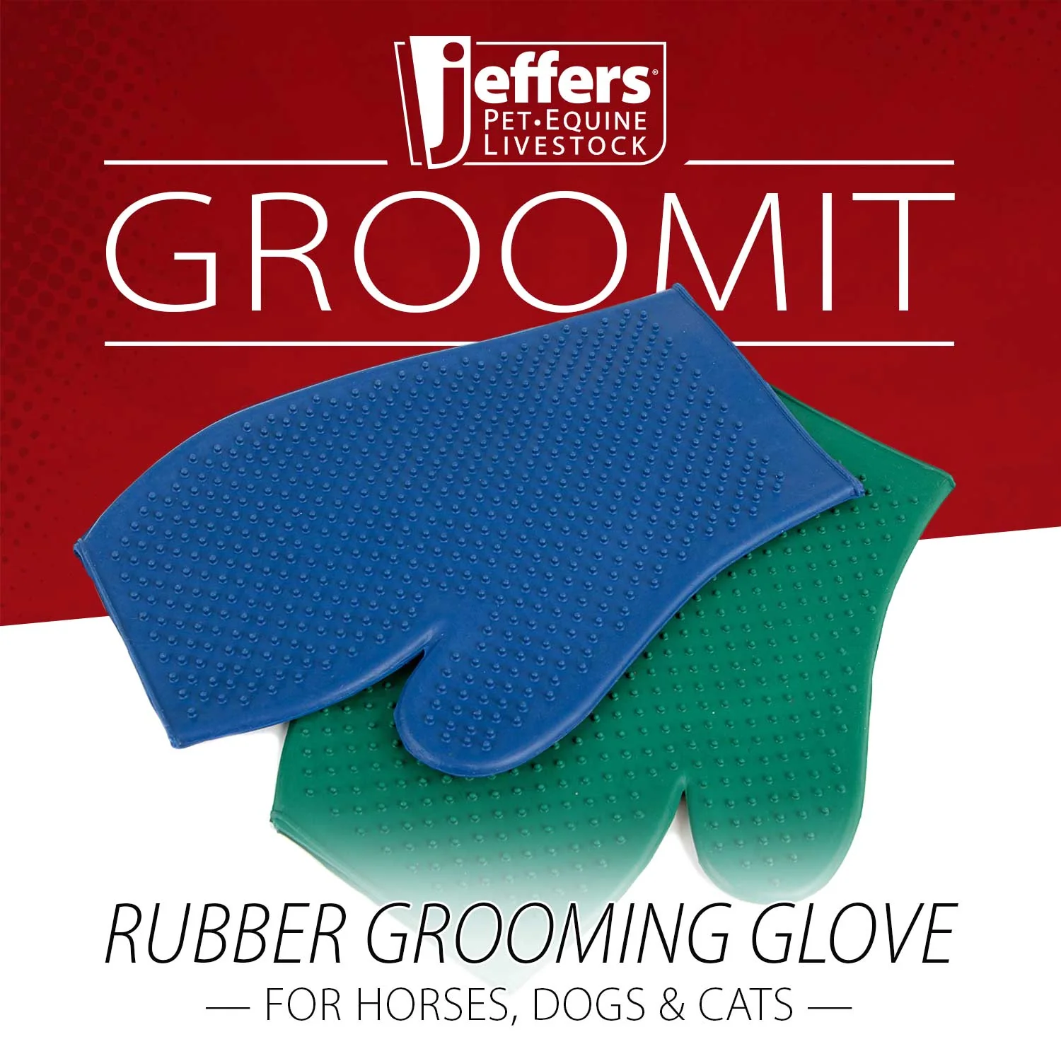 Jeffers GROOMIT - Rubber Grooming Glove for Animals - Image 4