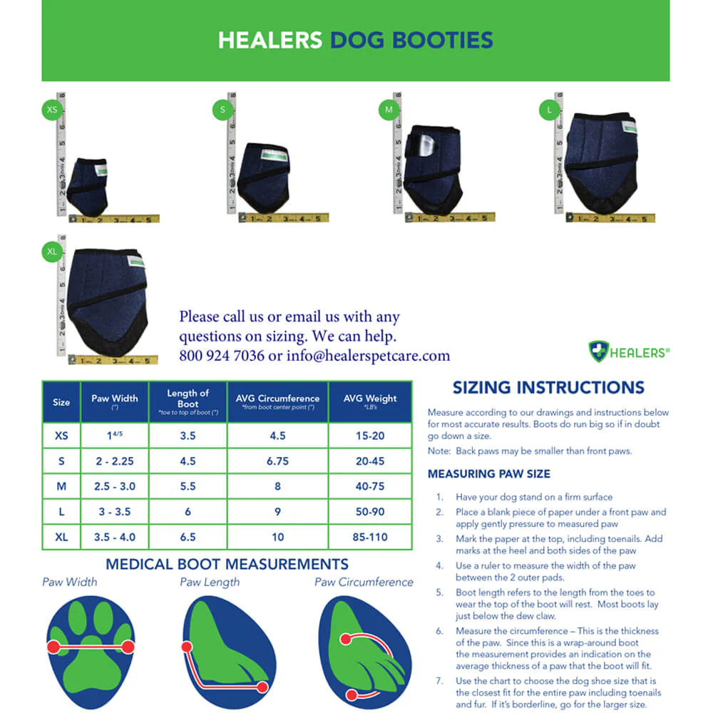 Healers Medical Dog Boots, Box Set of 2 boots & 2 Gauze Pads - Image 3