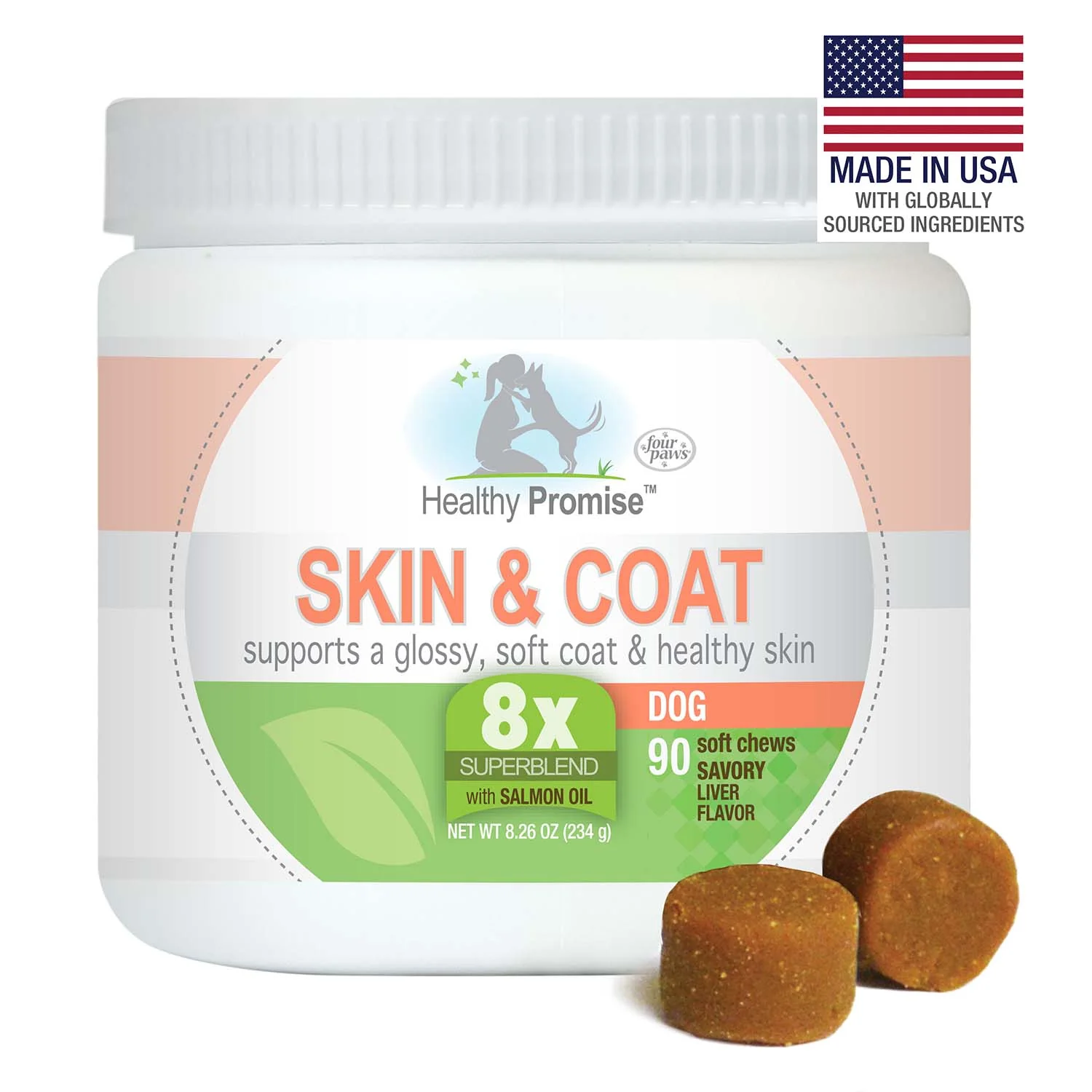 Healthy Promise Skin and Coat Soft Chews for Dogs, Savory Liver, 90 ct - Image 4