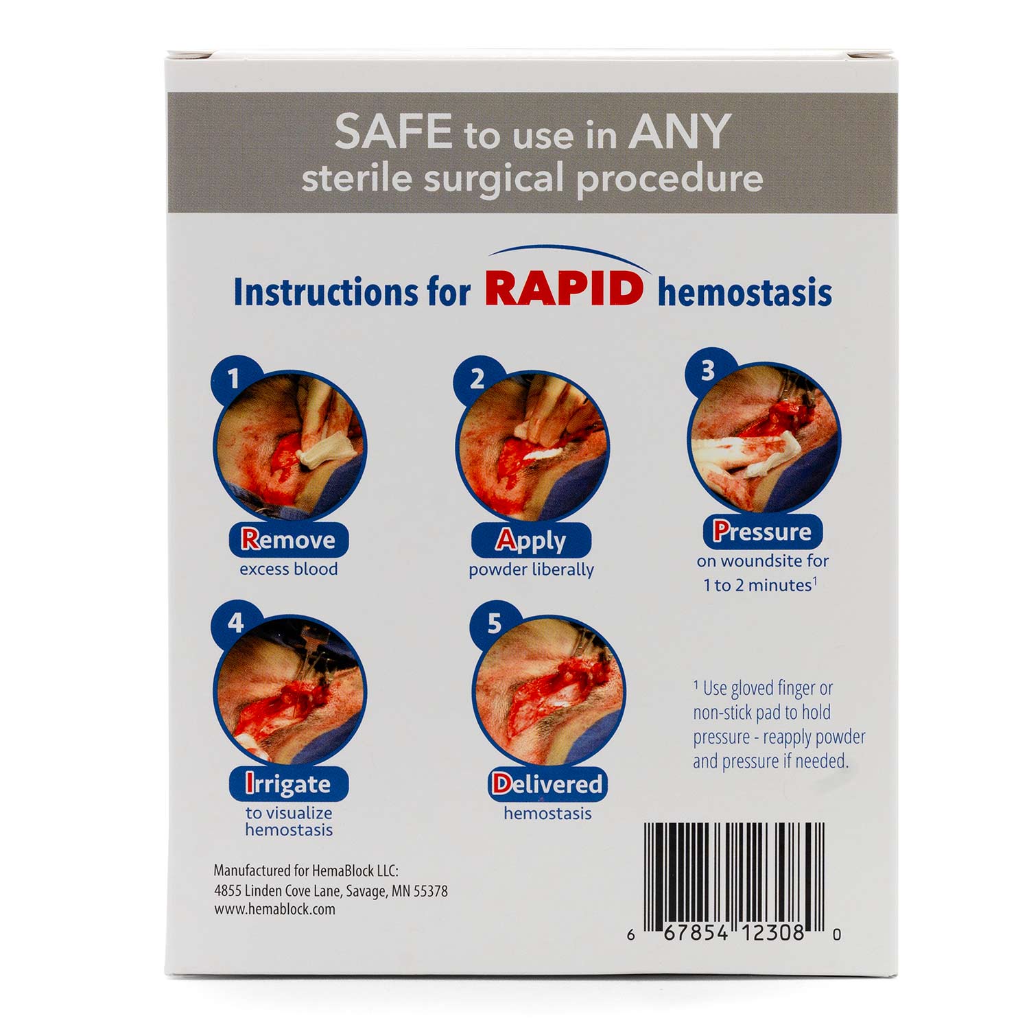 HemaBlock Hemostatic Powder, 2 gm Tube/Sachet, 5 pk - Image 4