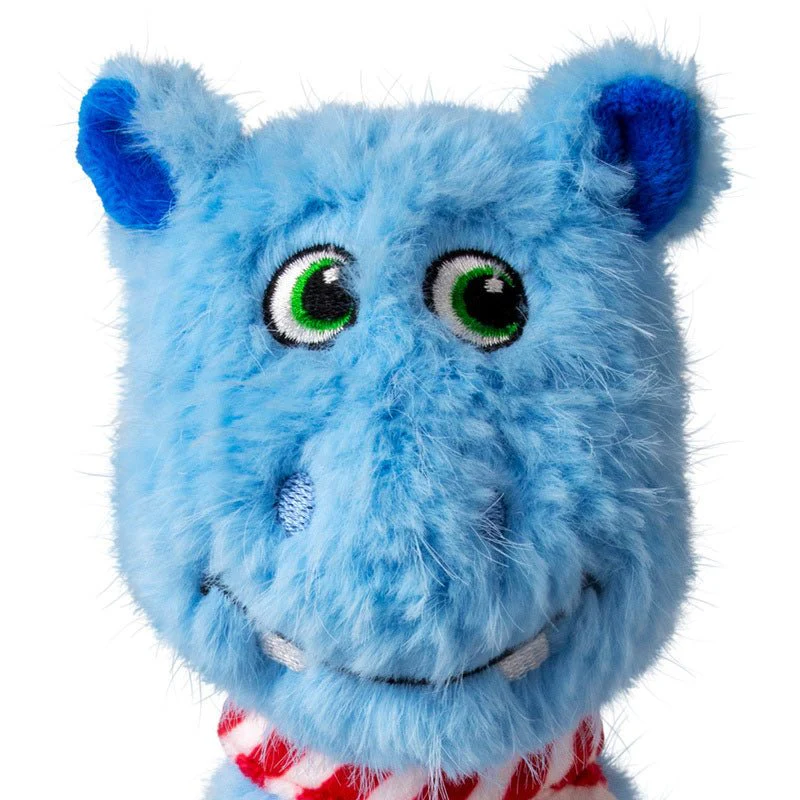 KONG Holiday Knots Belly Hippo Plush Squeaker Dog Toy, Md/Lg - Image 3