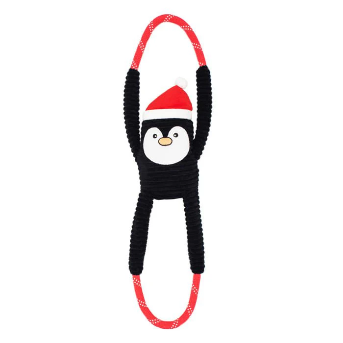 Zippy Paws Holiday RopeTugz Penguin - Image 2