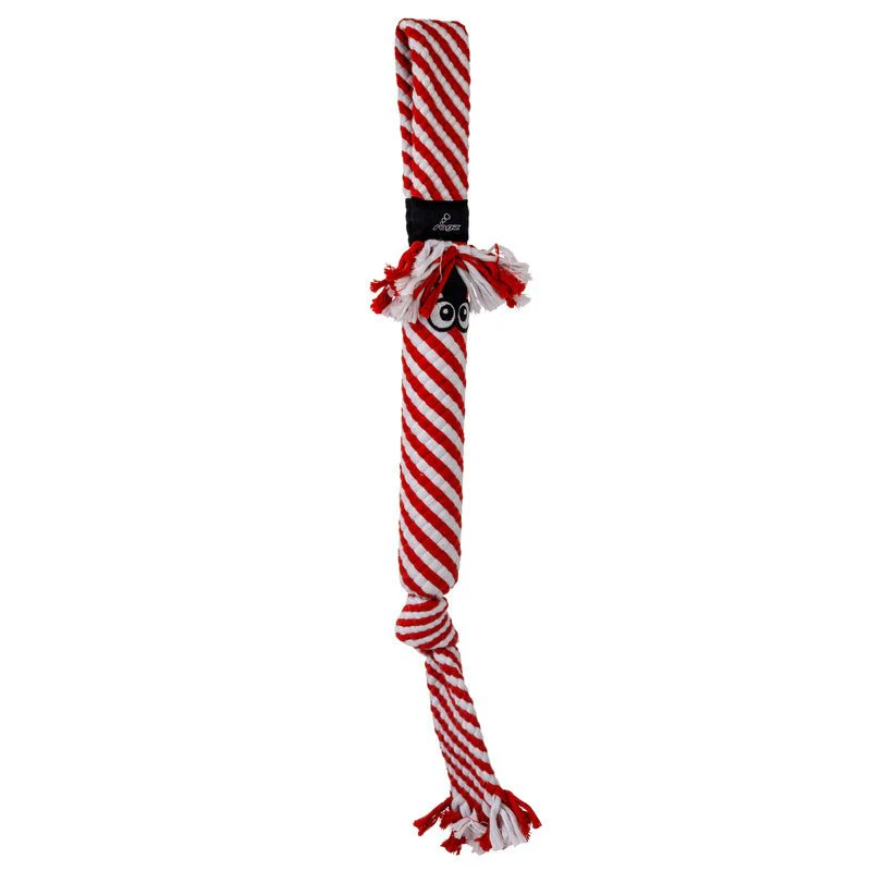 KONG Holiday Scrubz Candy Cane Dog Tug & Fetch Toy - Image 5