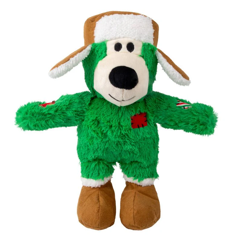 KONG Holiday Plush Wild Knots Bear Dog Toy, Assorted Colors - Image 12