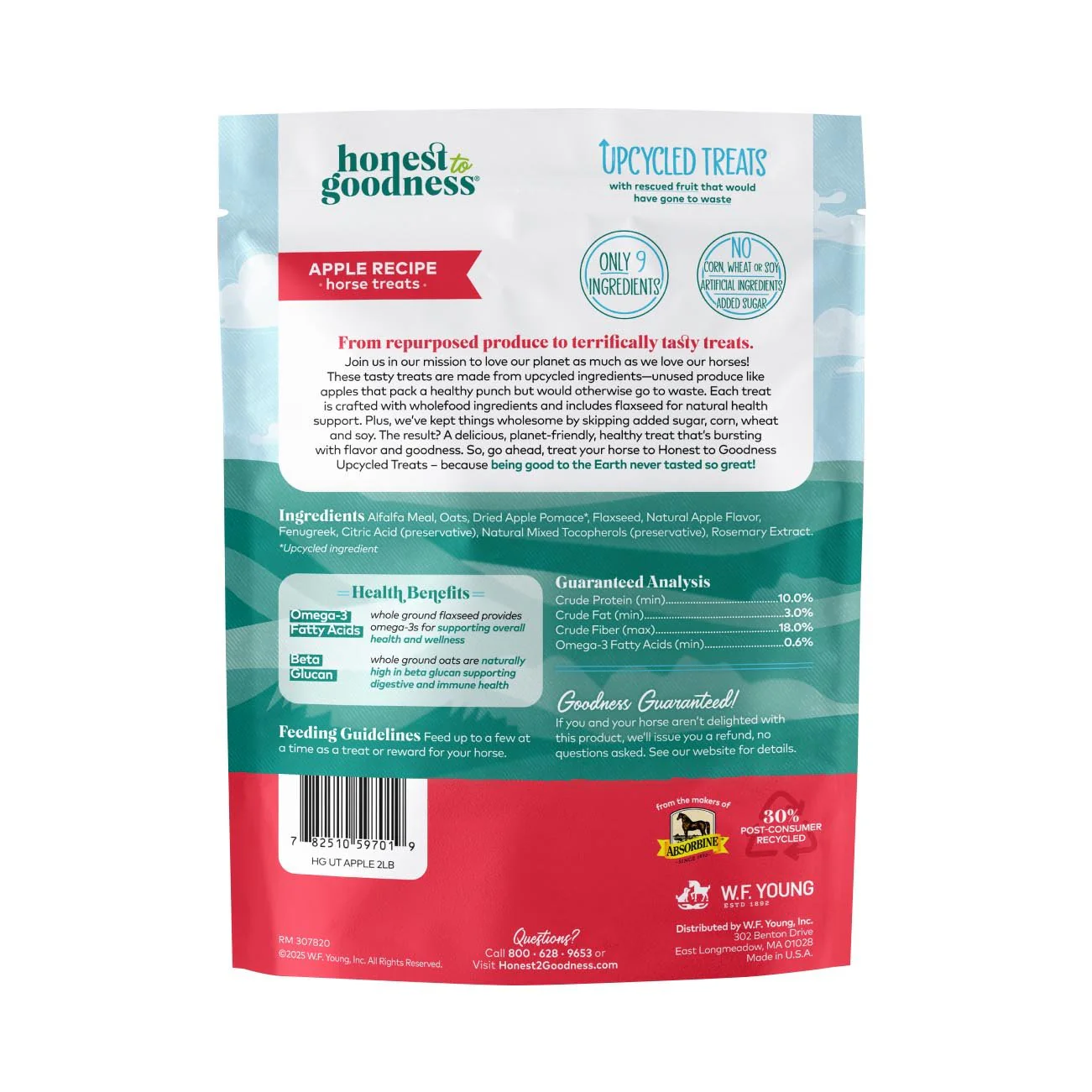 Honest To Goodness Upcycled Horse Treats - Natural Healthy Low Sugar & Grain-Free, 2 lbs - Image 2