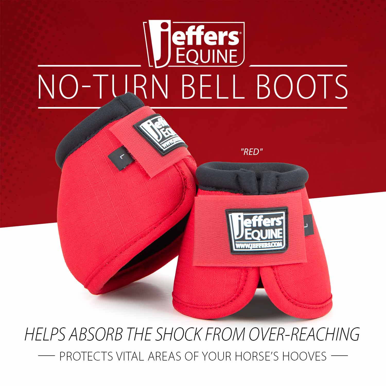 Jeffers No-Turn Bell Boots for Horses, Solid Colors, 2 ct - Image 18