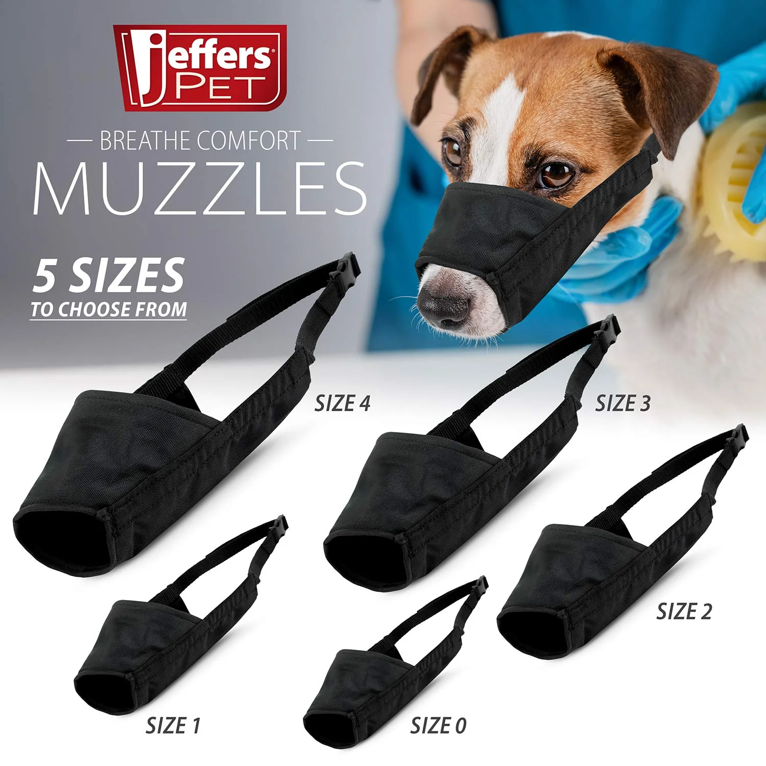 Jeffers Comfort Dog Muzzle with Padded Nose Guard - Image 2