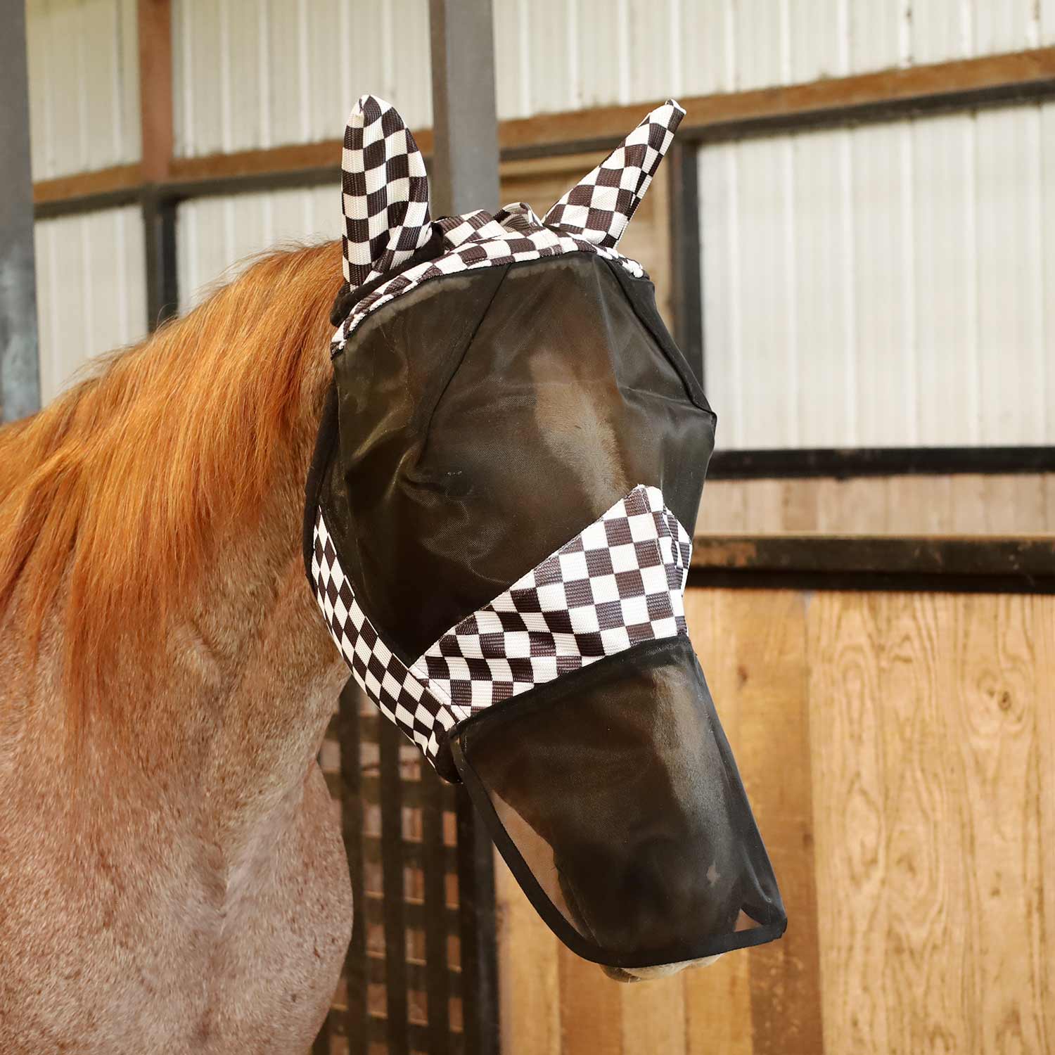 Jeffers Expression Deluxe Mesh Horse Fly Mask with Ears and Nose - Image 2