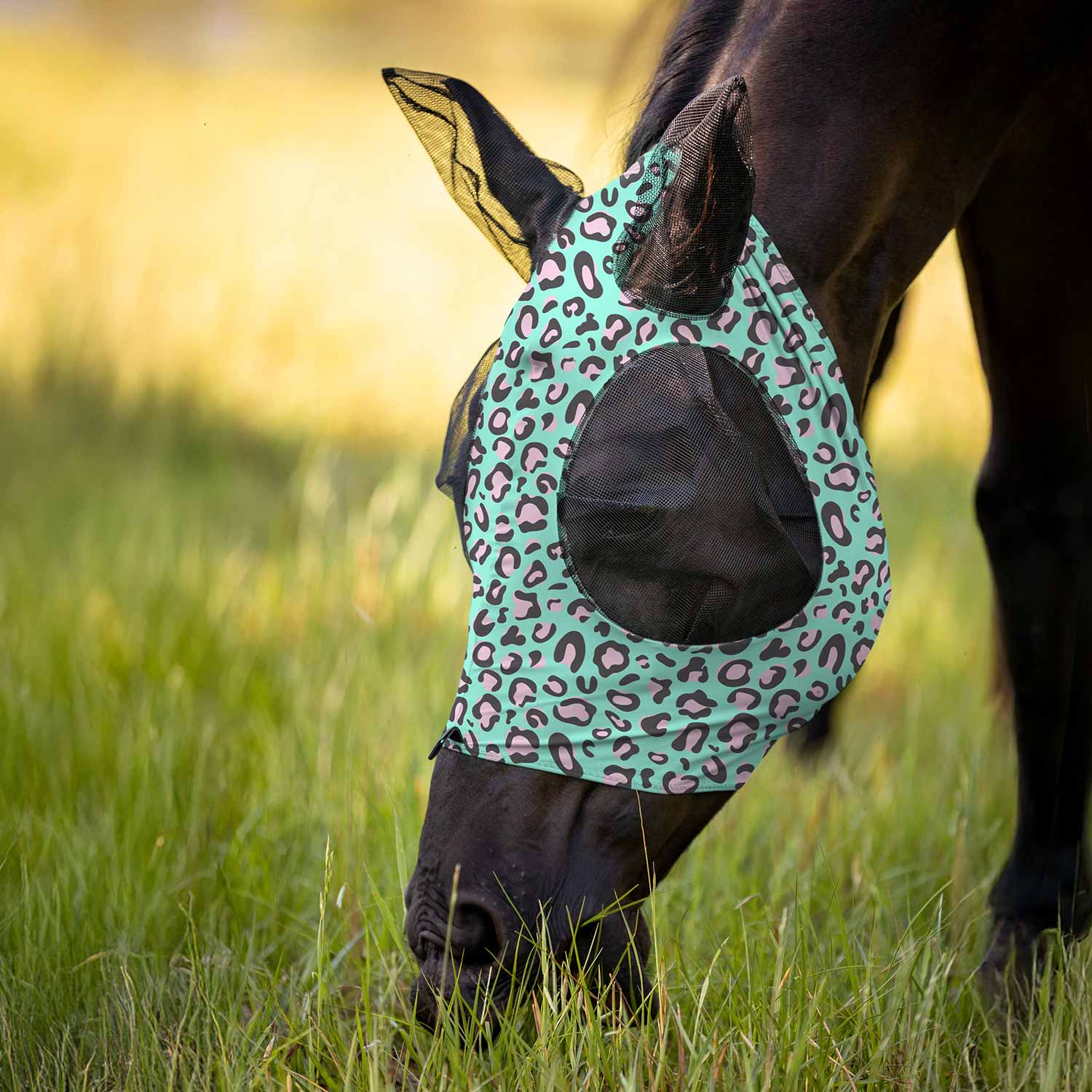 Jeffers Expression Lycra Horse Fly Mask with Ears - Image 5