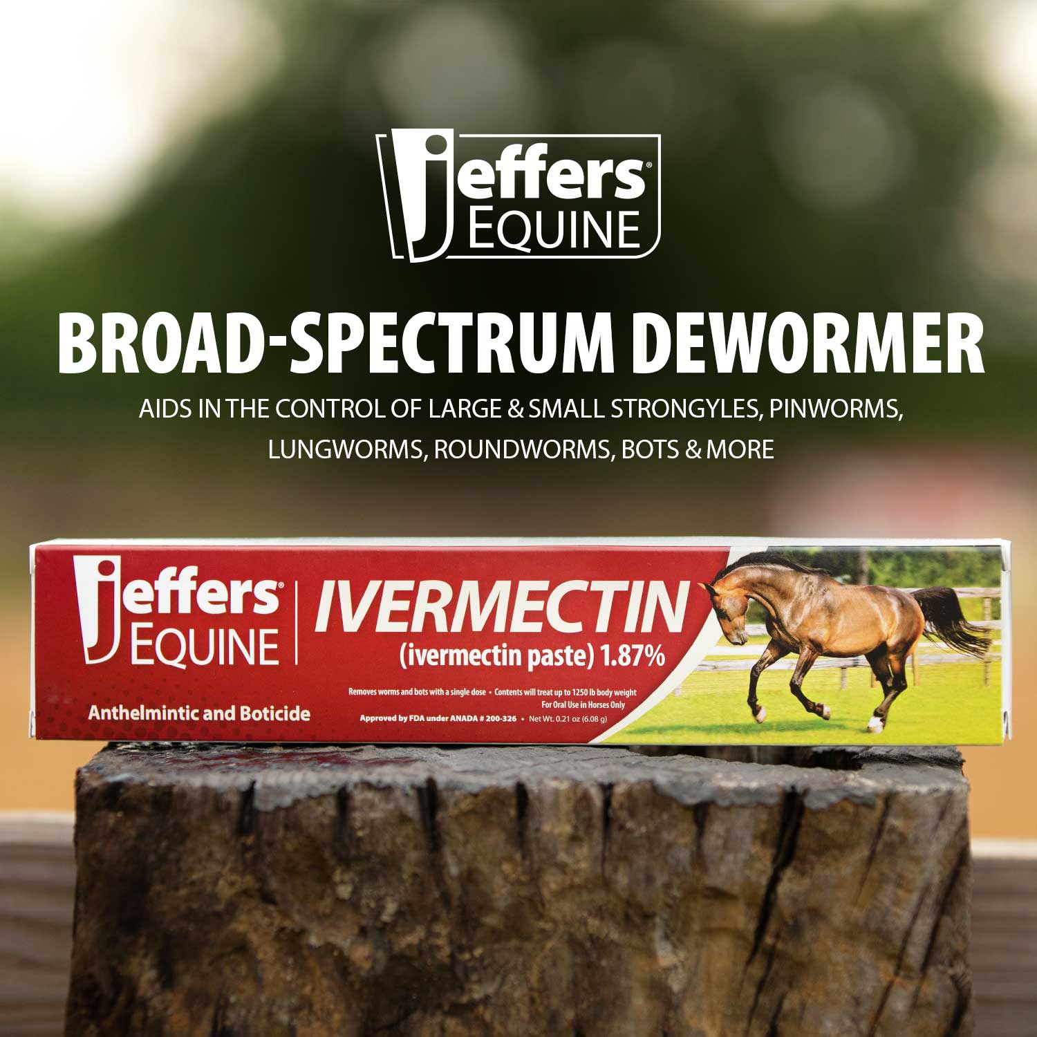 Jeffers Ivermectin Horse Dewormer Gel, Apple Flavored - Image 2