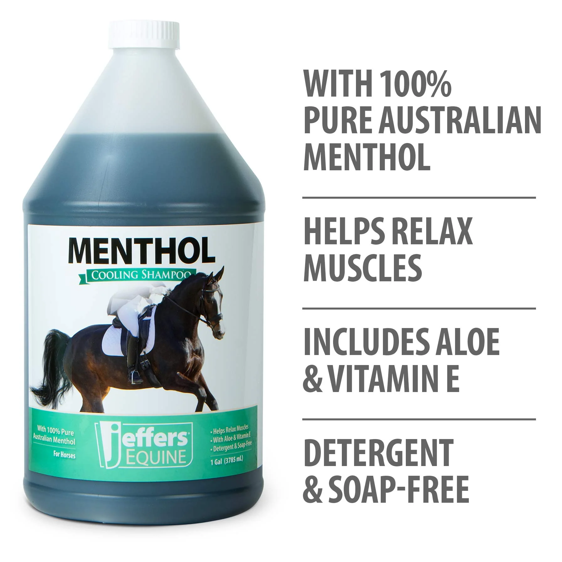 Jeffers Equine Menthol Cooling Shampoo for Horses - Image 2