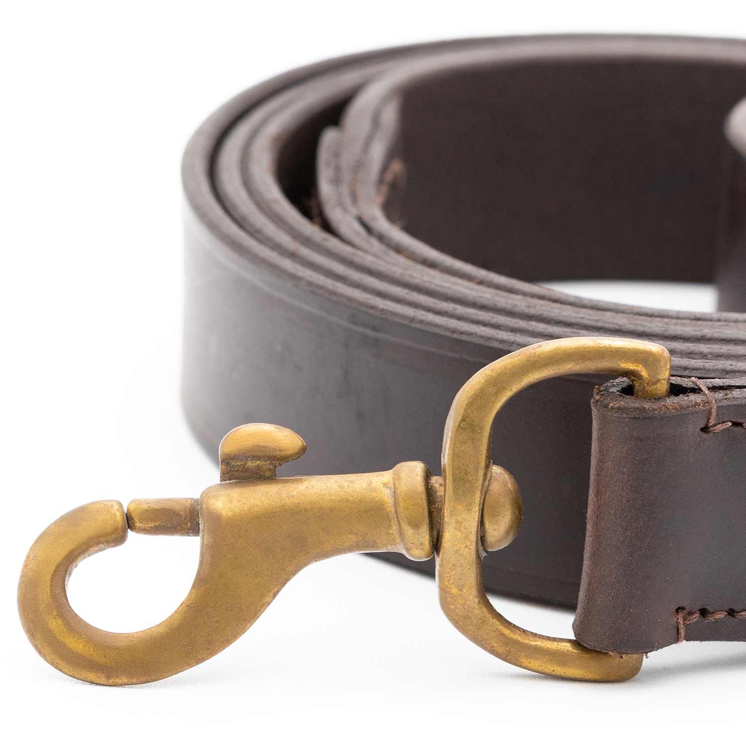 Jeffers Flat Leather Dog Leash with Hand Strap Handle, 6'L - Image 5
