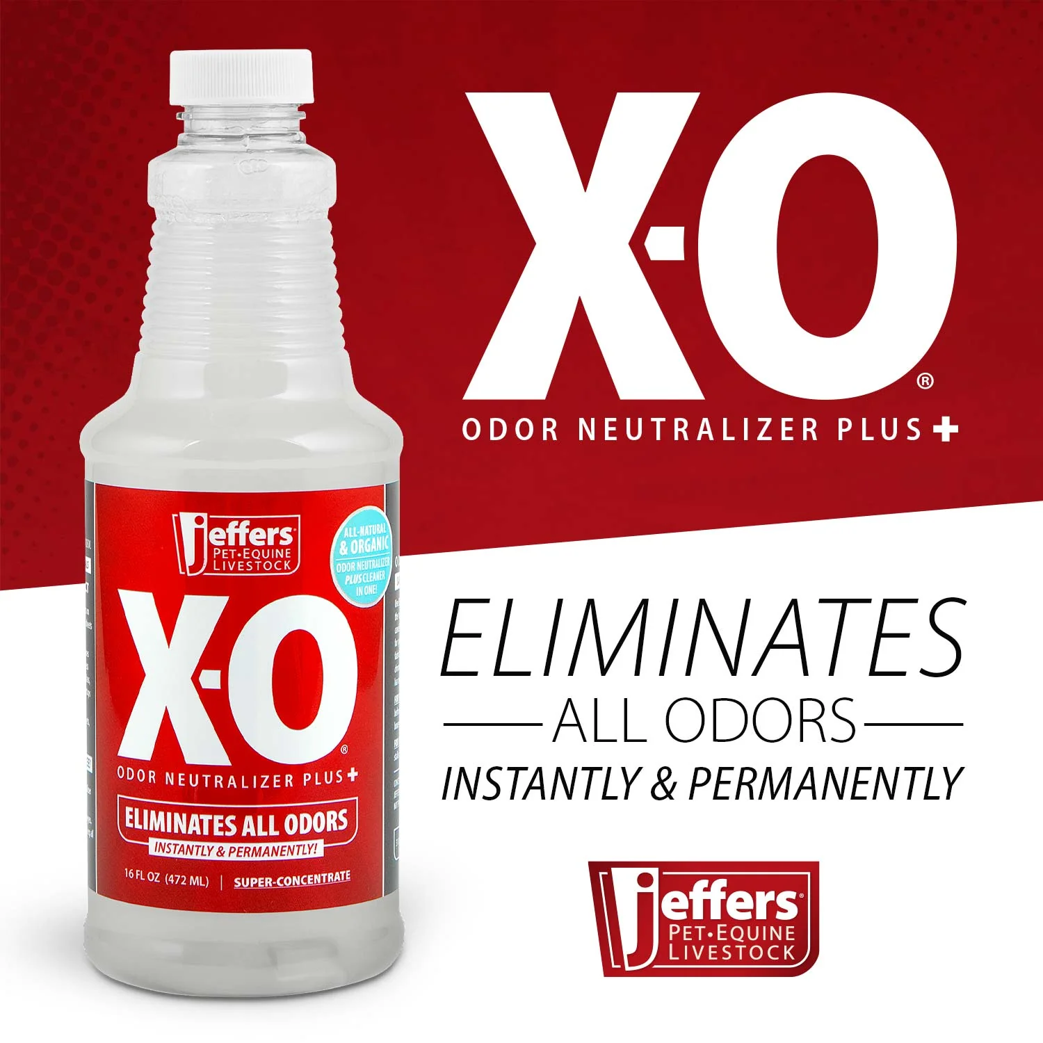 Jeffers X-O Pet Odor Neutralizer Plus + Cleaner Concentrate - Image 2