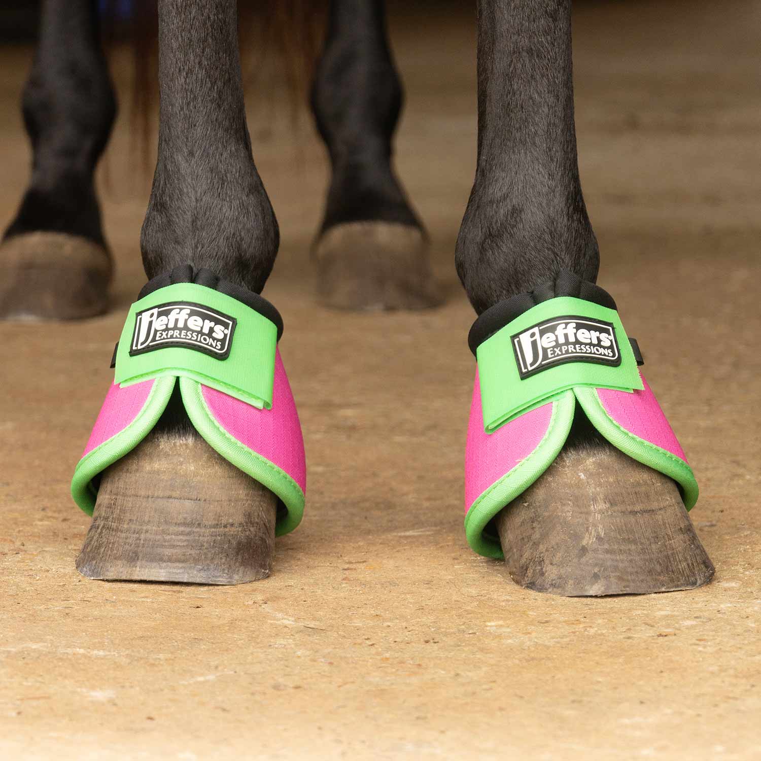 Jeffers Expression Neon No-Turn Bell Boots for Horses - Image 2