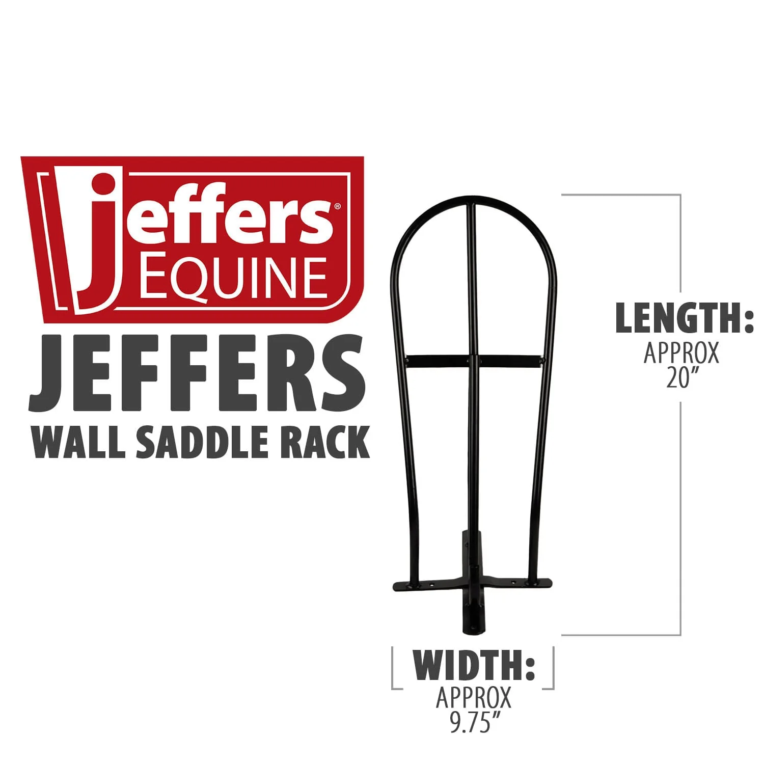 Jeffers Wall Mount English Saddle Rack with Tack Hook - Image 3