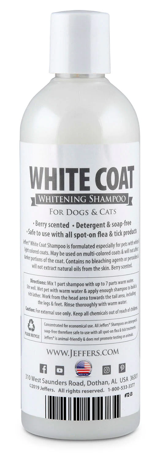 Jeffers Pet White Coat Whitening Dog & Cat Shampoo - Image 3