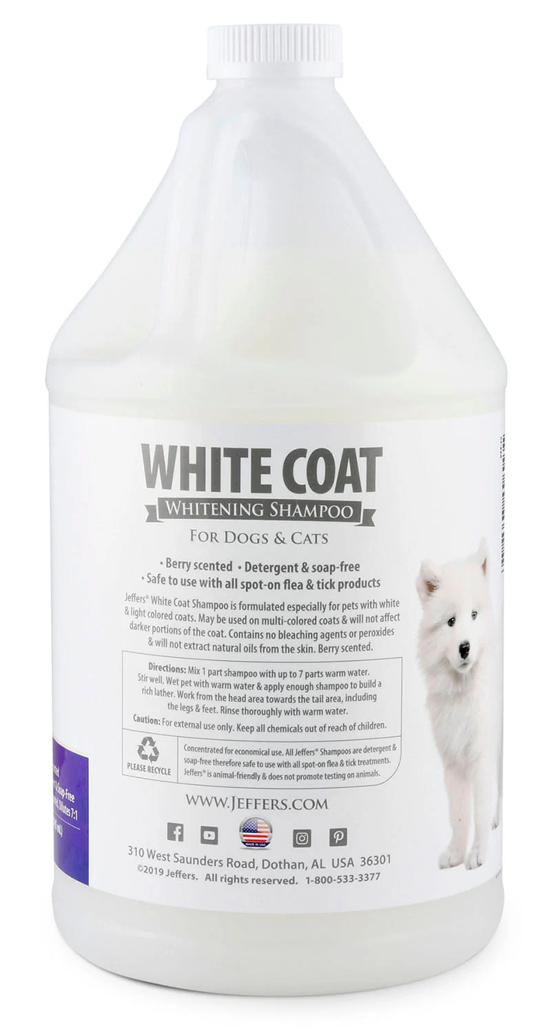 Jeffers Pet White Coat Whitening Dog & Cat Shampoo - Image 5