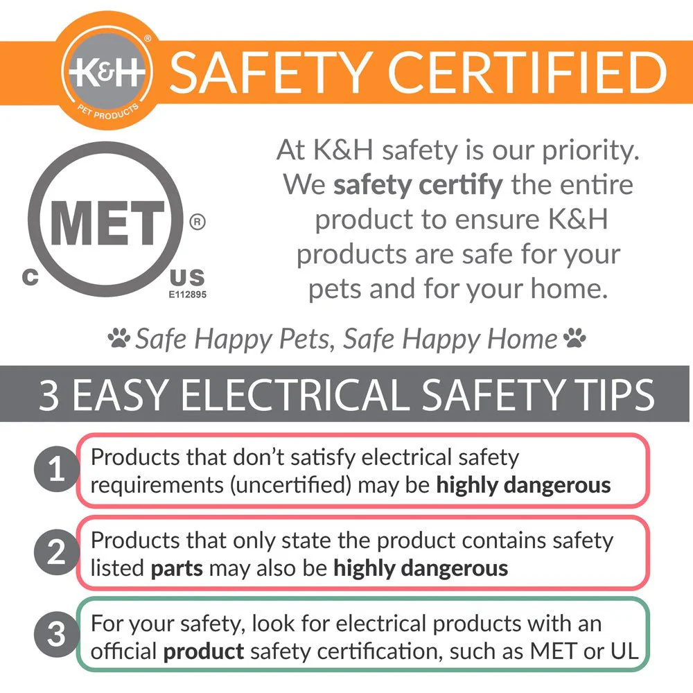 K&H Extreme Weather Kitty Pad – Outdoor Heated Cat Pad, Low-Wattage, Thermostatically Controlled, Energy-Efficient - Image 5