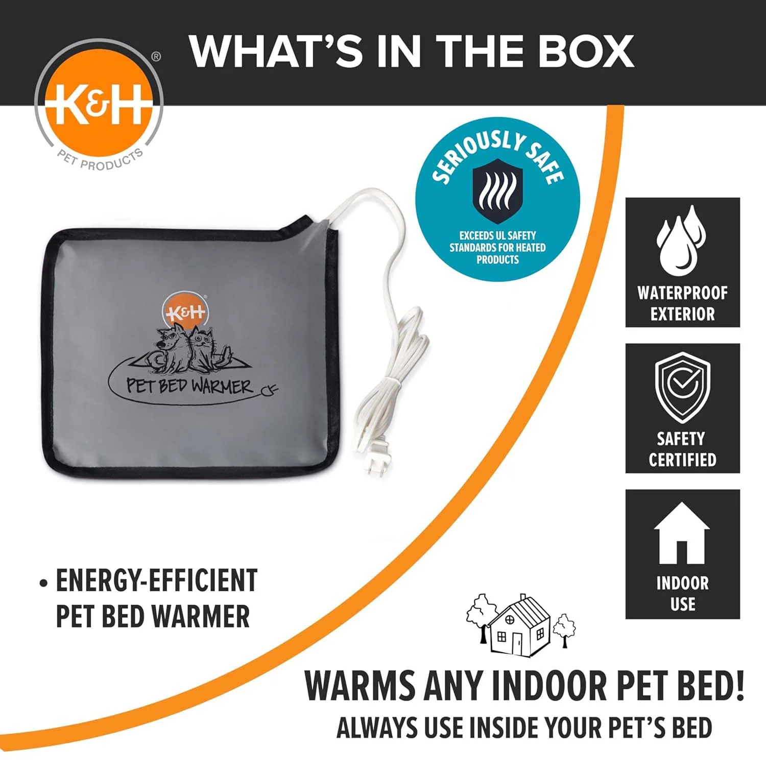 K&H Pet Bed Warmer – Indoor Heated Pad for Cats & Dogs, Thermostatically Controlled, Energy-Efficient, Safe for Arthritis & Comfort - Image 3