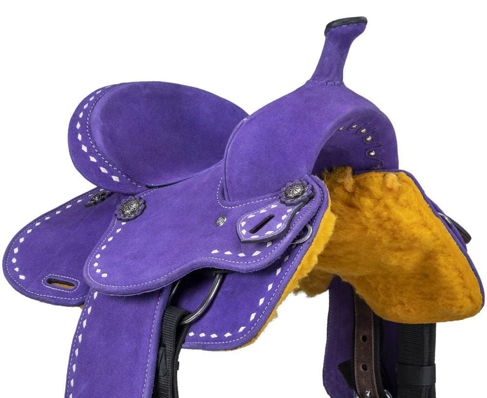 King Series Youth Stratford Suede Barrel Saddle - Image 3