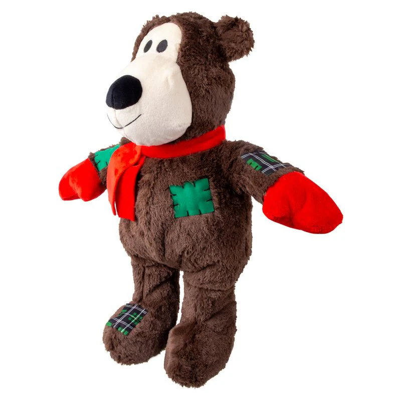 KONG XL Holiday Plush Wild Knots Bear Dog Toy, Assorted Colors - Plush & Rope Toy for Large Dogs - Image 10