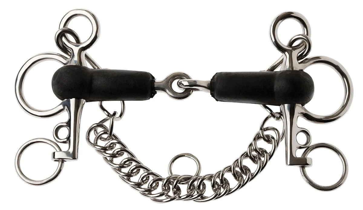 Korsteel Rubber Mouth Pelham Snaffle Bit