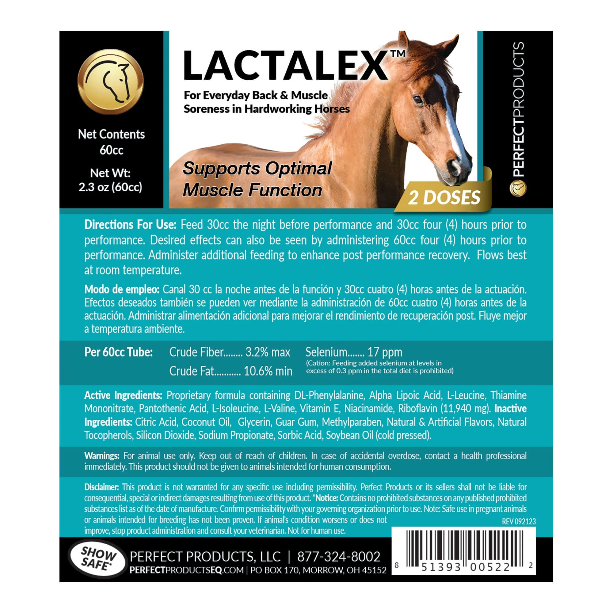 Lactalex Muscle Support Paste Horse Supplement, 60 cc - Image 5