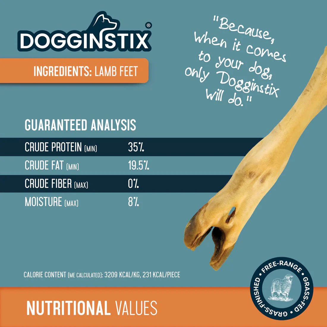 Dogginstix Lamb Foot Chew Dog Treat – Four Treats in One, Ideal for Small to Medium Dogs - Image 2