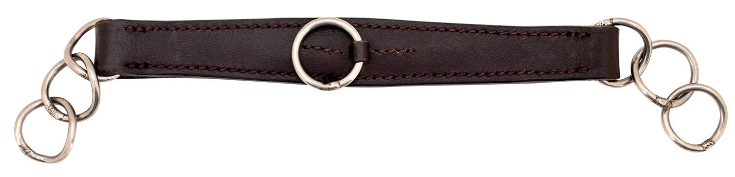 Leather Curb Chain, Full, Brown