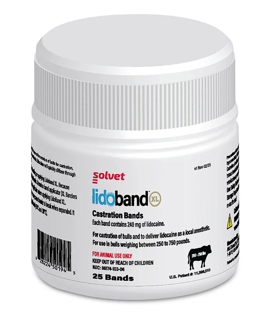 XL Bander with Lidoband XL Pain-Relief Lidocaine Castration Bands for Cattle, Humane Castration Kit, Plier-Type Applicator - Image 2