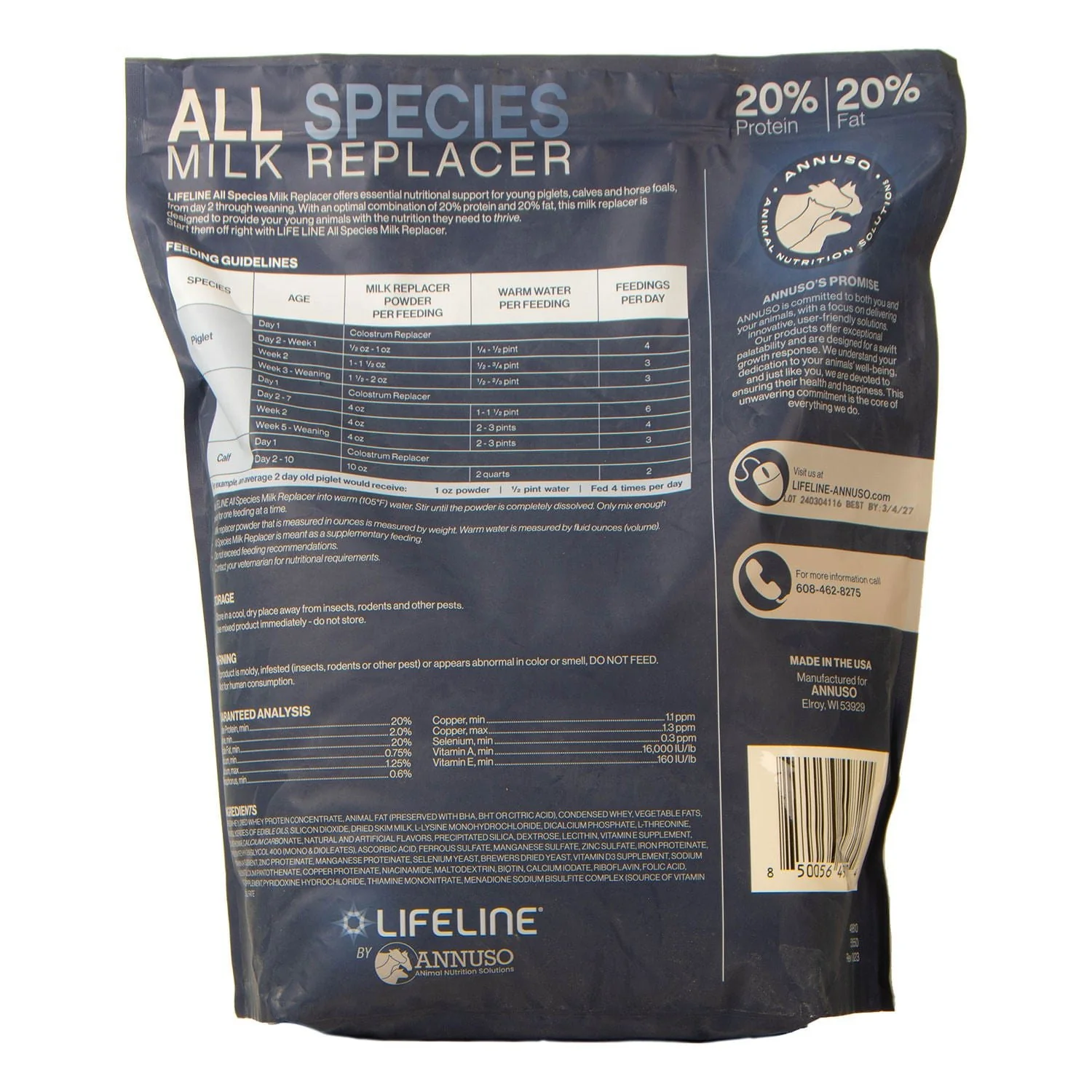 LIFELINE All-Species 20:20 Milk Replacer - Image 2