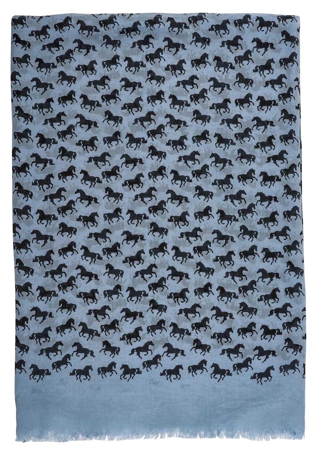 Lila Horse Silhouettes Scarf - Image 2