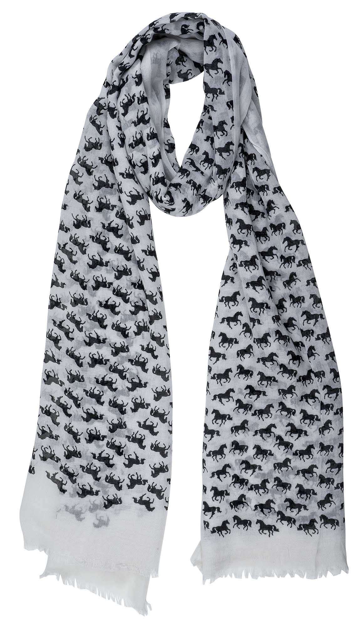 Lila Horse Silhouettes Scarf - Image 3