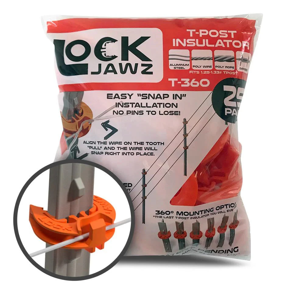 Lock Jawz 25 Pack T-Post Insulator - Image 2