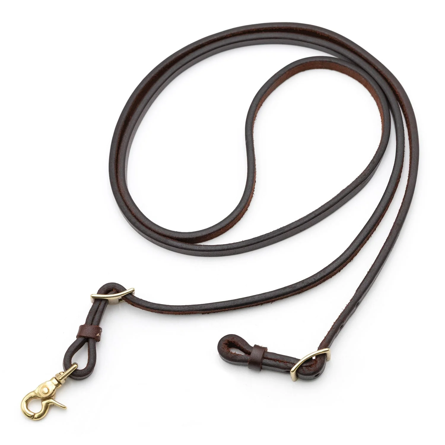 Jeffers LuxeLeather Heavy Oiled Adjustable Roping Rein with Scissor Snap for Horses - Image 2