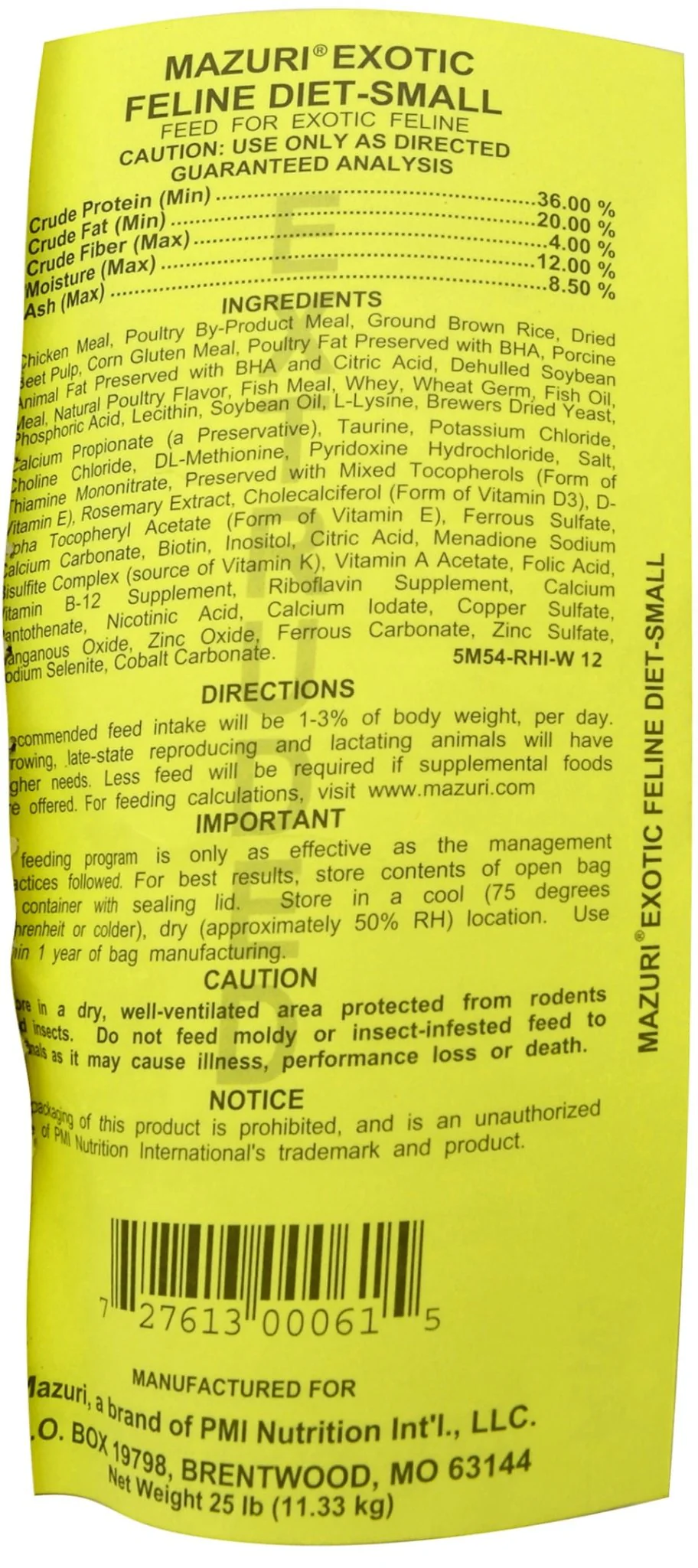 Mazuri Small Exotic Feline Diet, 25 lbs - Image 4