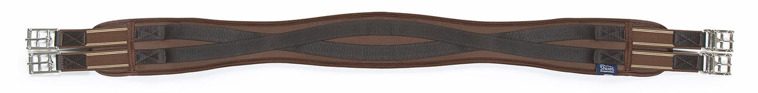 Shires Memory Foam Girth, Brown - Image 14
